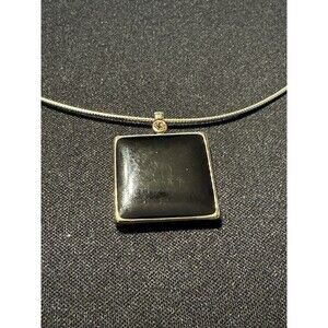 Anne Klein Chocker wire Chain With Black Pendant 5in X 5in 1.5 Extender